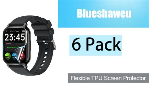 For TOOBUR Smart Watch Screen Protector 6 Pack Full Coverage TPU