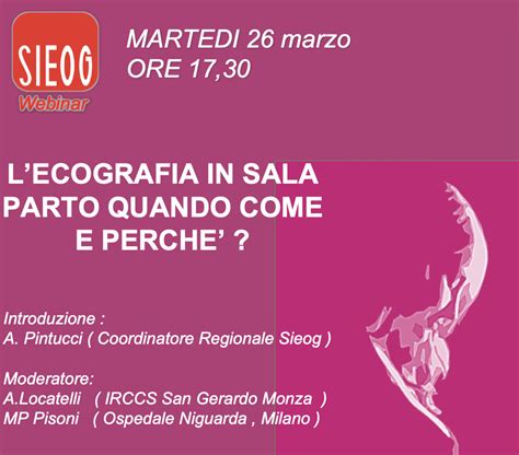 Webinar Regione Lombardia Marzo 2024 Ecografia In Sala Parto Quando