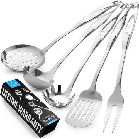 Amazon.com: Zulay Kitchen Stainless Steel Cooking Utensil - Stainless