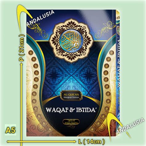 Jual Al Quran Waqaf Ibtida A5 Tanggung Biru Shopee Indonesia