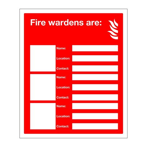 Fire Wardens Are Sign British Safety Signs