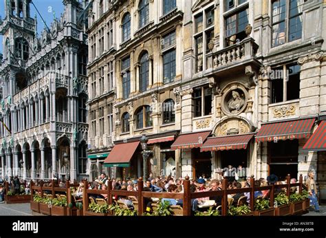 Grand Place Restaurants And Cafes Brussels Belgium Stock Photo Alamy