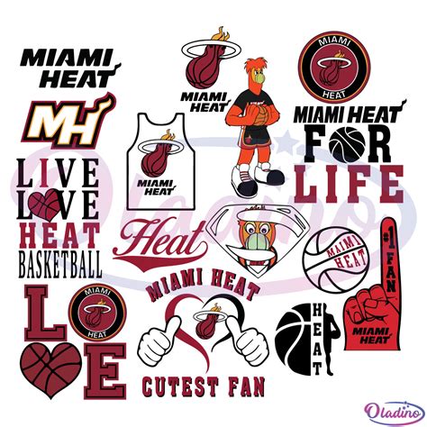 Miami Heat Bundle Svg Digital File B Svg Nba Svg Oladino