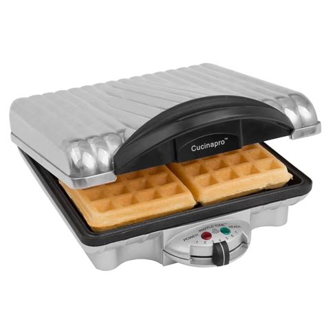 Cucinapro Four Square Belgian Waffle Maker In Stainless 1452 The Home