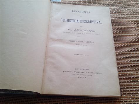 Lecciones De Geometr A Descriptiva Primera Parte L Minas Rectas Y