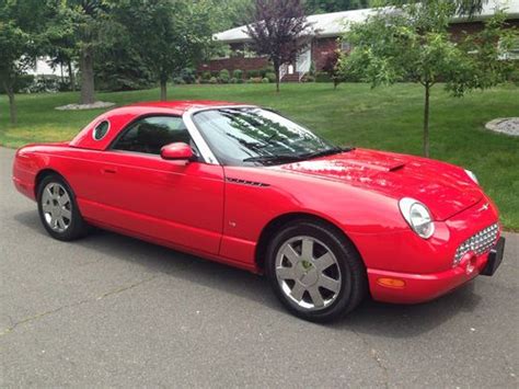 Sell used 2003 FORD THUNDERBIRD CONVERTIBLE RED HARDTOP 54K MILES ...