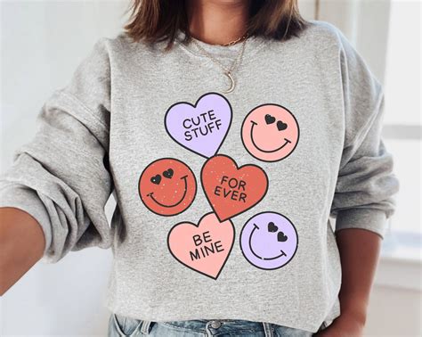 Valentines Day Sweatshirt Candy Sweatshirt Heart Etsy