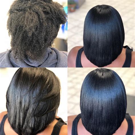 Natural Hair Blowout Before And After