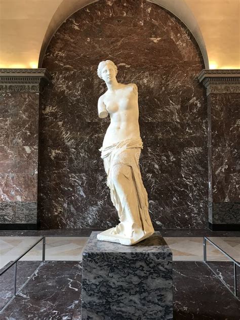 Louvre Wenus De Milo Statua Ja Jest Jeden Najwięcej Znacząco Statuy