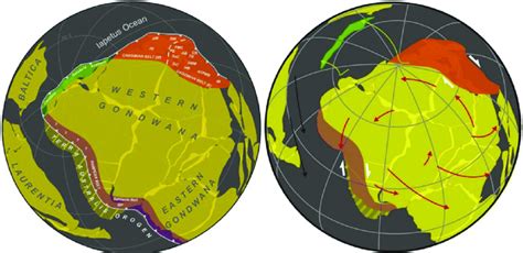 Paleogeographic Reconstruction Of The Western Gondwana At 540 Ma Left