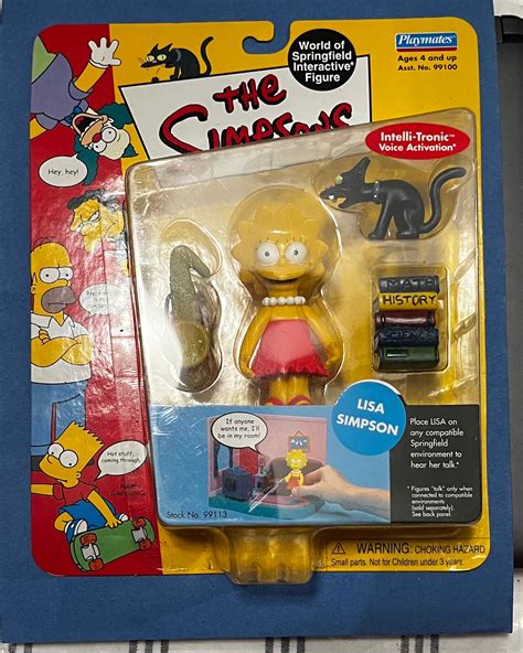 The Simpsons Playmates Wos Lisa Simpson Interactive Figure Etsy