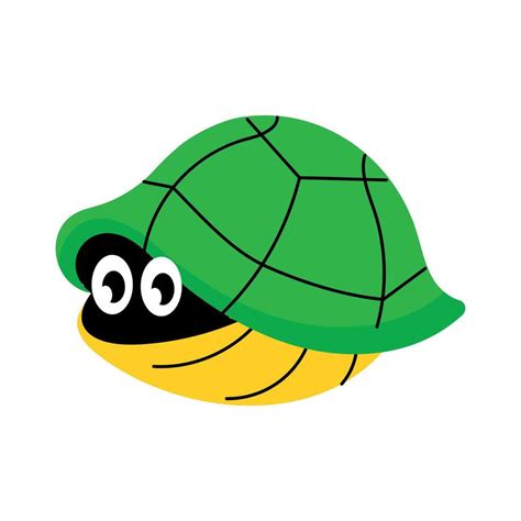 Trendy Hiding Turtle 39215719 Vector Art at Vecteezy