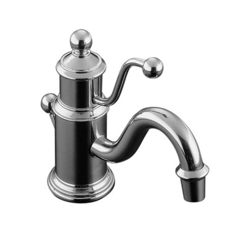 Kohler Antique Polished Chrome 1 Handle Single Hole Bathroom Faucet Drain Included At