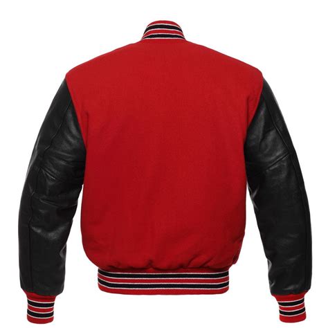 Red Wool Black Leather