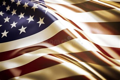 Closeup Of Rippled American Flag Stock Illustration Illustration Of