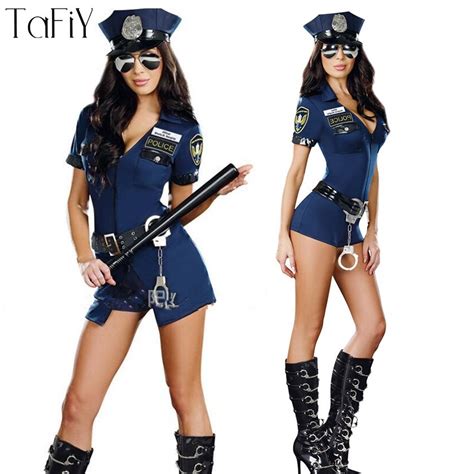 Tafiy Sexy Cop Uniform Outfits Sexy Police Officer Costume Club Game Deguisement Halloween