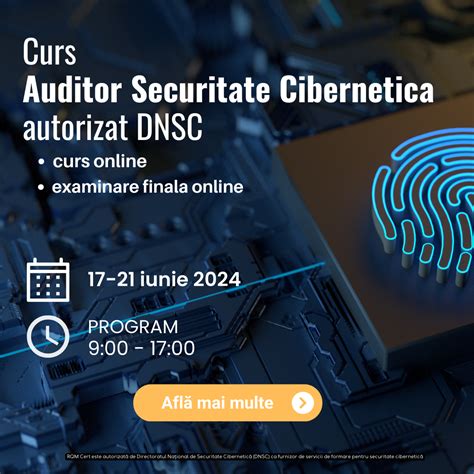 Auditor Securitate Cibernetica Autorizat DNSC RQM Cert