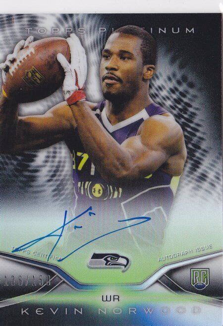 Kevin Norwood Topps Platinum Black Refractor Auto Rc