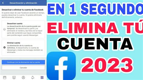 Como Eliminar Cuenta De Facebook Definitivamente Youtube