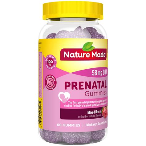 Nature Made Prenatal Gummies With Dha And Folic Acid Prenatal Vitamin