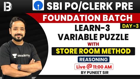 Sbi Po Clerk Foundation Batch Of Reasoning Variable Puzzle