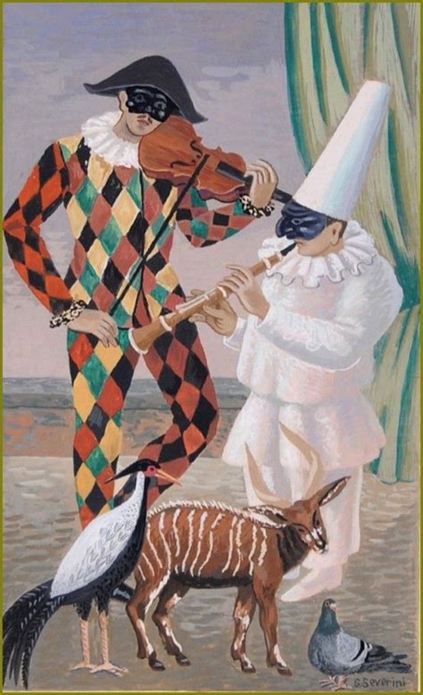 Commedia Dellarte Par Les Grands Peintres Gino Severini 1883 1966