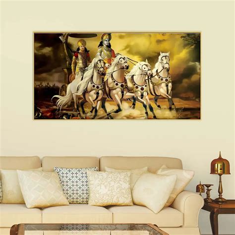 Mahabharata Shri Krishna And Arjun Canvas And Wall Painting Wallmantra