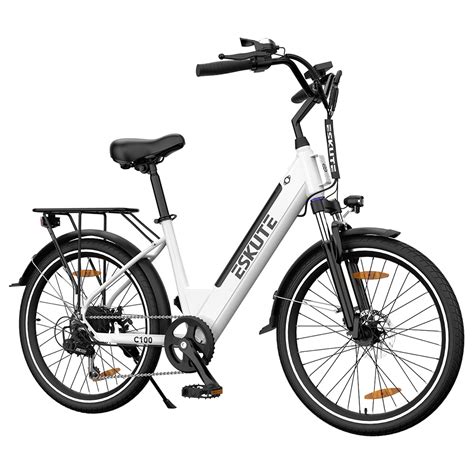 ESKUTE C100 Electric Bike 250W 10 4Ah White Europe