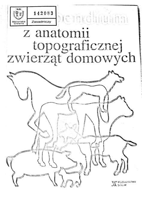 Kompendium Z Anatomii Topograficznej Zwierz T Domowych Kobry Ch W