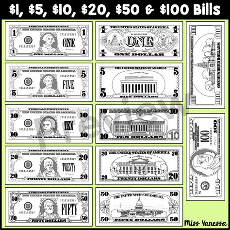 Printable Play Money - US Dollar Bills | Made By Teachers