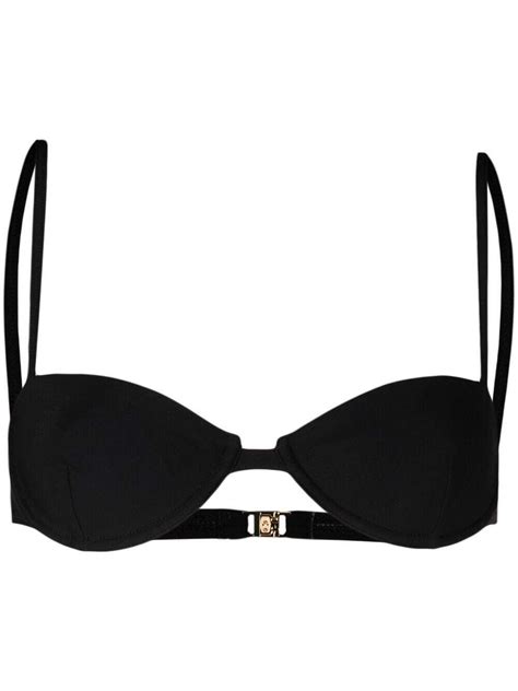 TOTÊME Strappy Bra Bikini top Black Editorialist