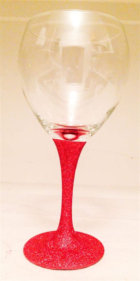 Dark Orange Glitter Stemmed Wine Glasses By Thesaltypickle On Etsy