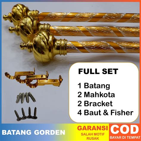 Jual Batang Tiang Tongkat Gorden Rollet Besi Hordeng Korden Gordyn Full