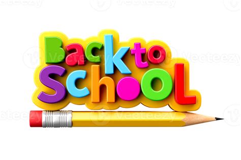 Back To School Banner Flying Pencil Rocket 3d Illustration 17395137 Png