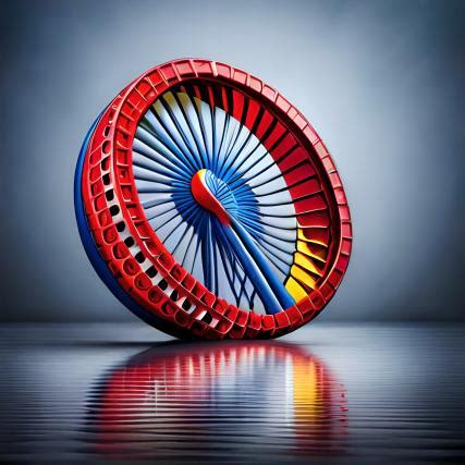 Circled Colourful Wheel, Abstract Digital painting or illustration for ...