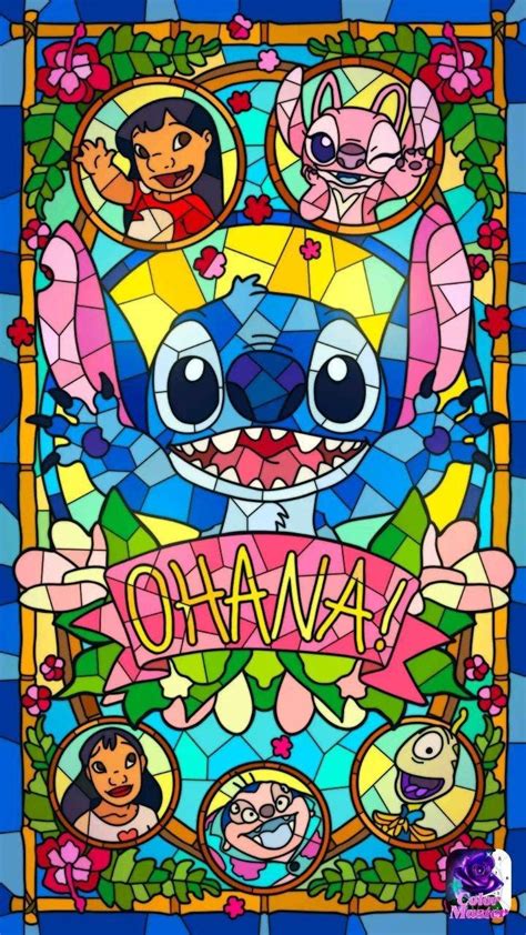 Stained Glass Lilo And Stitch Cross Stitch Pdf Pattern Disney