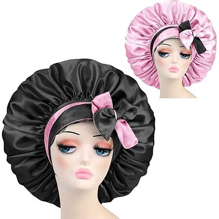 Amazon Satin Silk Bonnet Hair Cap Extra Large Jumbo Adjustable