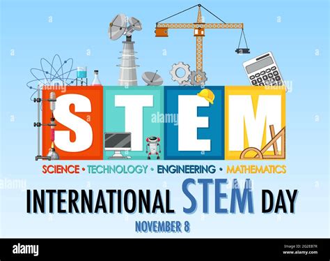 International Stem Day On November 8th Banner With Stem Logo