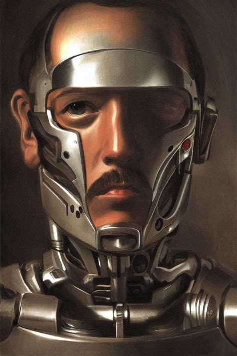 Diego Velázquez self portrait Cyborg Robot hd by Diego Velázq