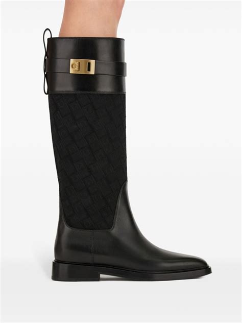 Ferragamo Hug Buckle Boots Black Farfetch