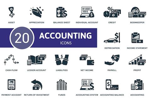 Premium Vector Accounting Set Creative Icons Asset Appreciation Balance