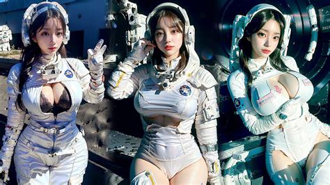 4k 무중력 섹시 우주복 룩북 화보 Space Girl Lookbook Pictorial Ai Art Youtube