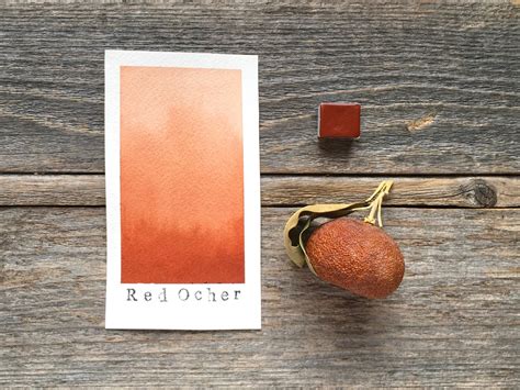 Handmade Watercolor Red Ocher for Painting Calligraphy - Etsy