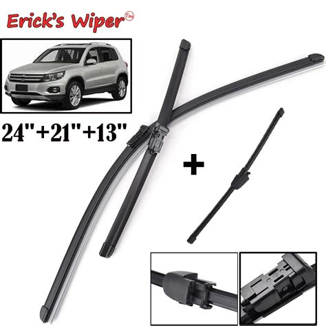 Erick S Wiper LHD Front Rear Wiper Blades Set For VW Tiguan 2007 2016