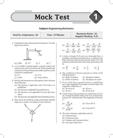 SSC JE Mock Test Mechanical Paper- I, 9 Subject wise Mock tests and 5 Full length Tests, Fresh ...