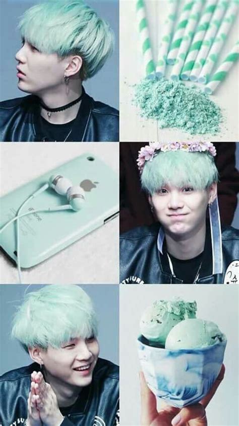 Bts Aesthetics Suga Mint Green Theme Armys Amino