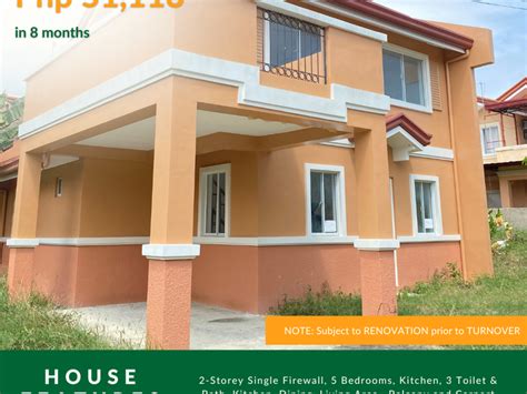 5 BR 2 Storey Single Firewall With Balcony And Carport RFO In Carcar