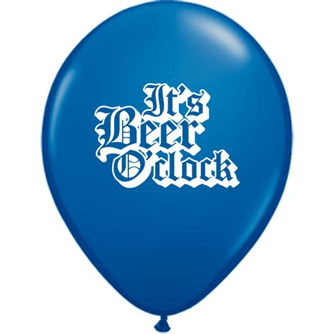 Luftballons Its Beer OClock Blau 6 Stück printballoon