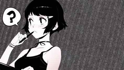 Anime Girl Black And White Wallpapers Wallpaper Cave