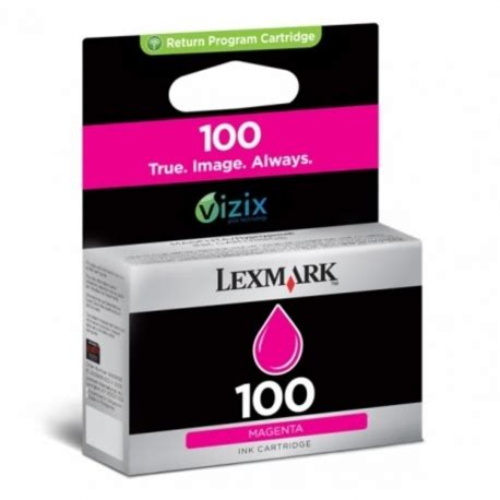 Lexmark 100 Magenta 14N0901B Cartouche Jet D Encre D Origine